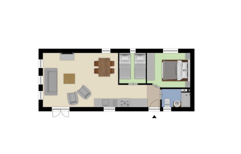 Floor plan of Holiday home 4 persons, vacation home in Ede, Veluwe, Gelderland.
