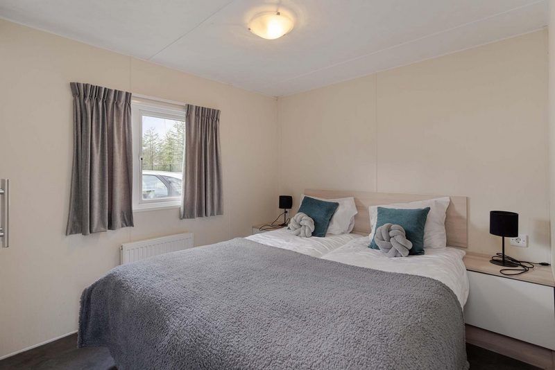 Bedroom with double bed in Holiday home 4 persons, Ede, Veluwe, Gelderland.