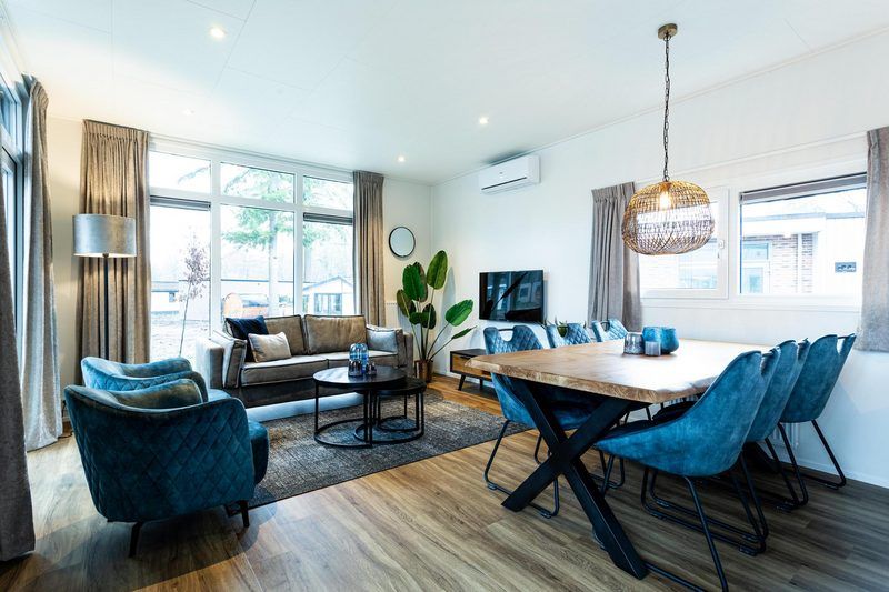 Lichte woonkamer in Module Special 6 personen, vakantiehuis in Ede Veluwe.