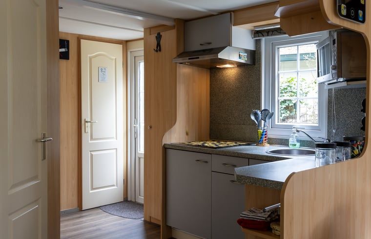 Furnished kitchen in Holiday Home in Emst, Veluwe, with modern appliances.