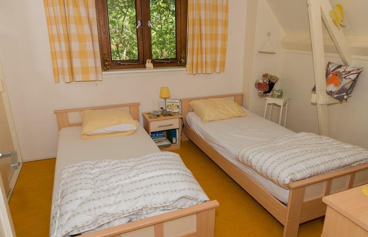Modern bathroom with double sink in Holiday home in Emst, Gelderland.