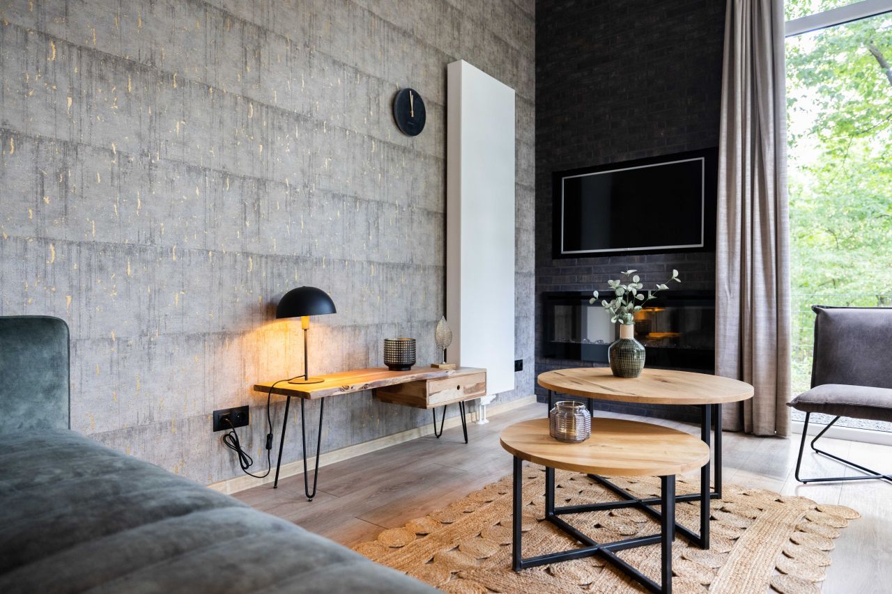 Gemtliche Sitzecke in dem freistehenden Haus in Hoenderloo, Veluwe, Gelderland. Ferienhaus fr ultimativen Komfort.