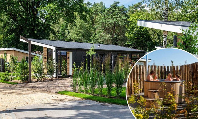 Silva 4 personen Wellness vakantiehuis met hottub in Garderen, Veluwe, omgeven door groene natuur.