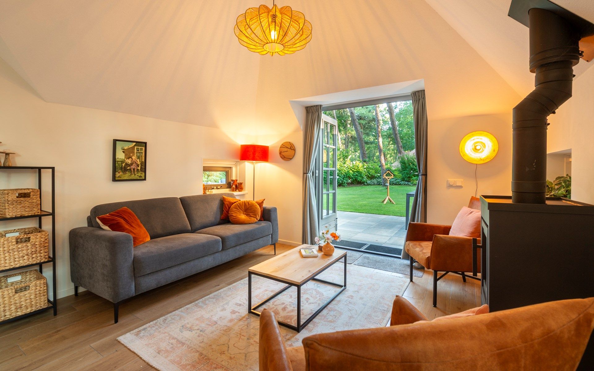 Innenansicht des Ferienhauses Sprielderbosch 23 De Zwijnenstal, Ferienhaus mit Kamin in Putten, Veluwe.