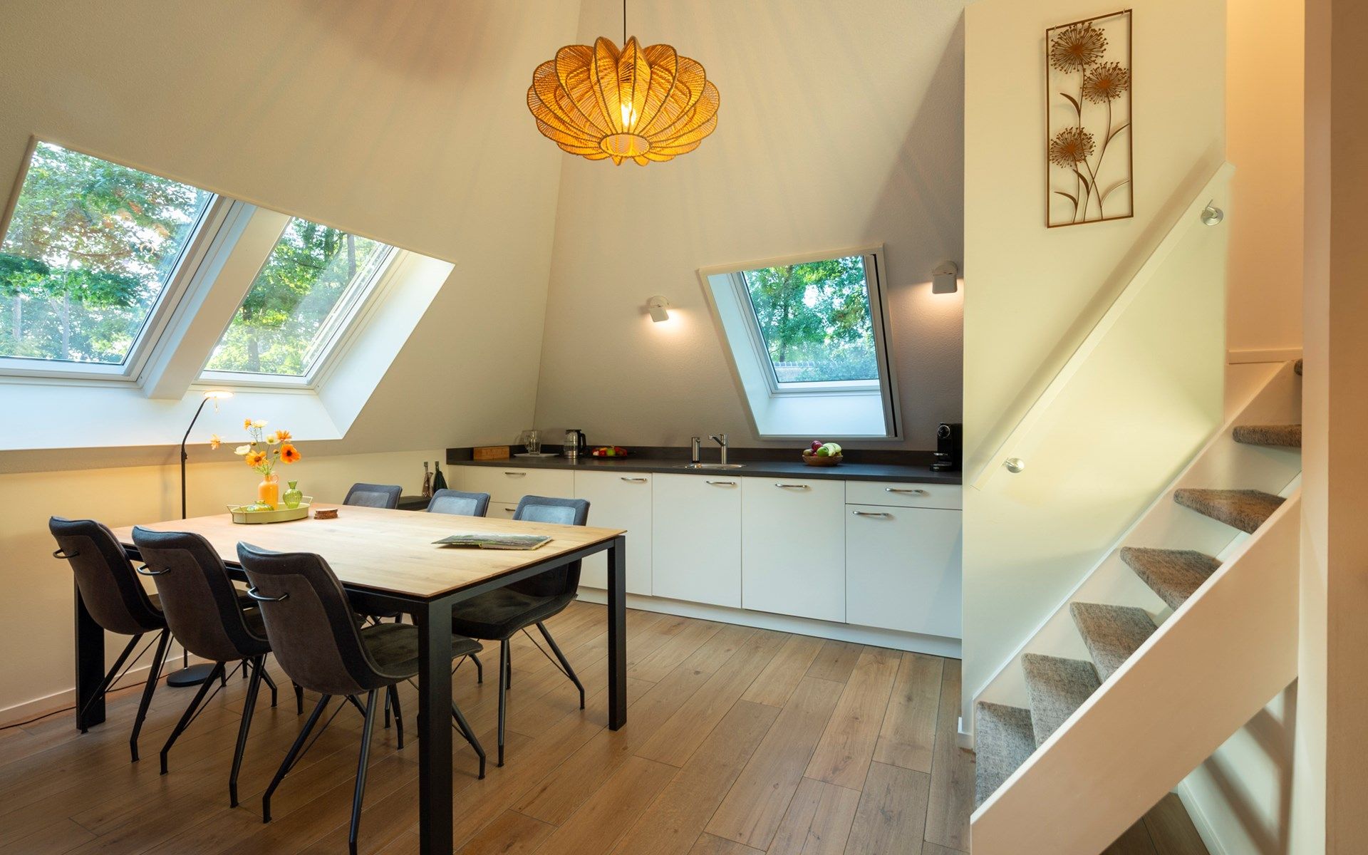 Moderne Kueche im Ferienhaus Sprielderbosch 23 De Zwijnenstal, Ferienhaus in Putten, Veluwe.