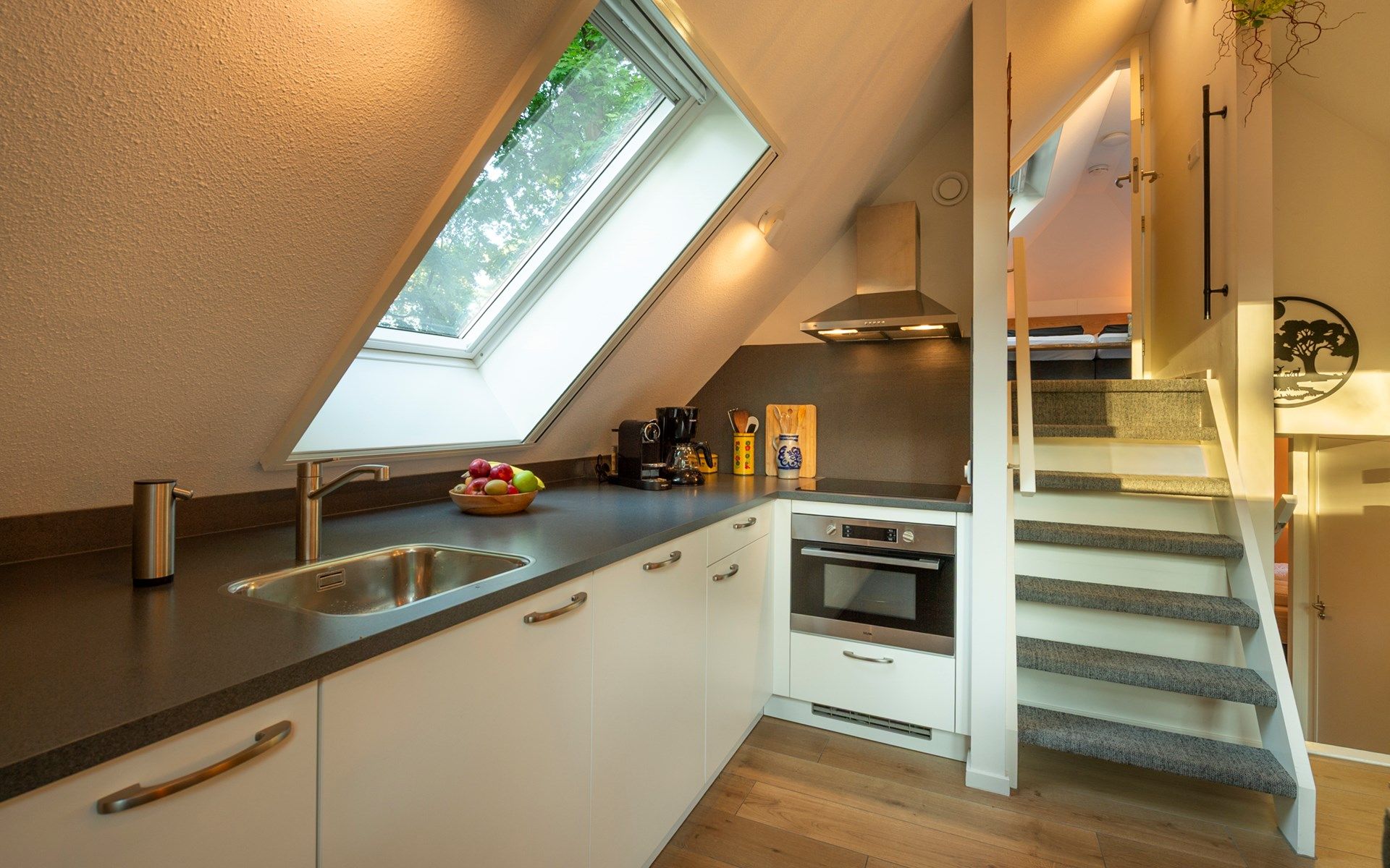 Vollstaendig ausgestattete Kueche im Ferienhaus Sprielderbosch 23 De Zwijnenstal, Ferienhaus in der Veluwe.