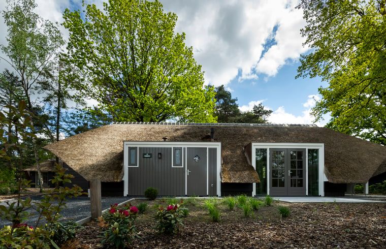 Charmantes Ferienhaus in Putten mit Reetdach, umgeben von der Veluwe-Natur, ideal fuer einen erholsamen Aufenthalt in Gelderland.