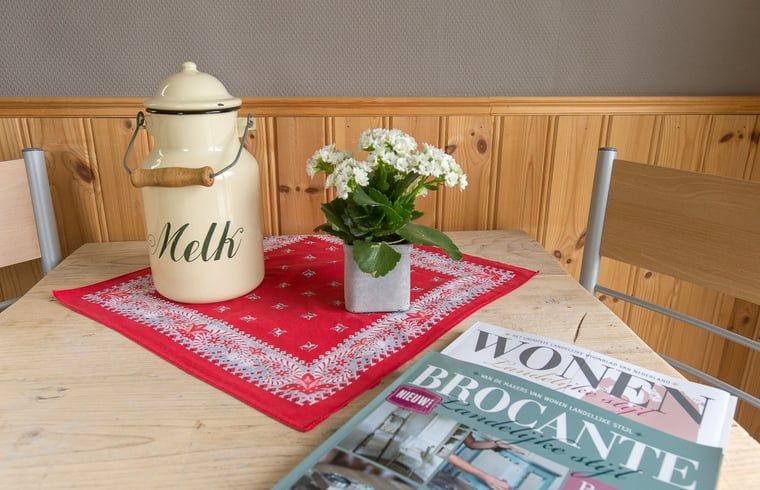Atmospheric table setting in Holiday home in Wezep/Oldebroek, Veluwe, Gelderland.