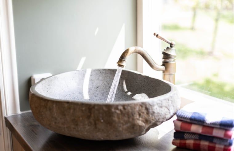 Rustic sink in Holiday home in Wezep/Oldebroek, a charming place in the Veluwe.