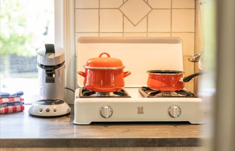 Stylish cooktop in the kitchen of Holiday Home in Wezep/Oldebroek, Veluwe, Gelderland.