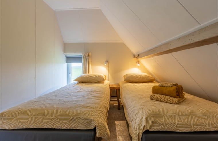 Bedroom with view in Holiday home in Wezep Oldebroek, Veluwe, Gelderland.