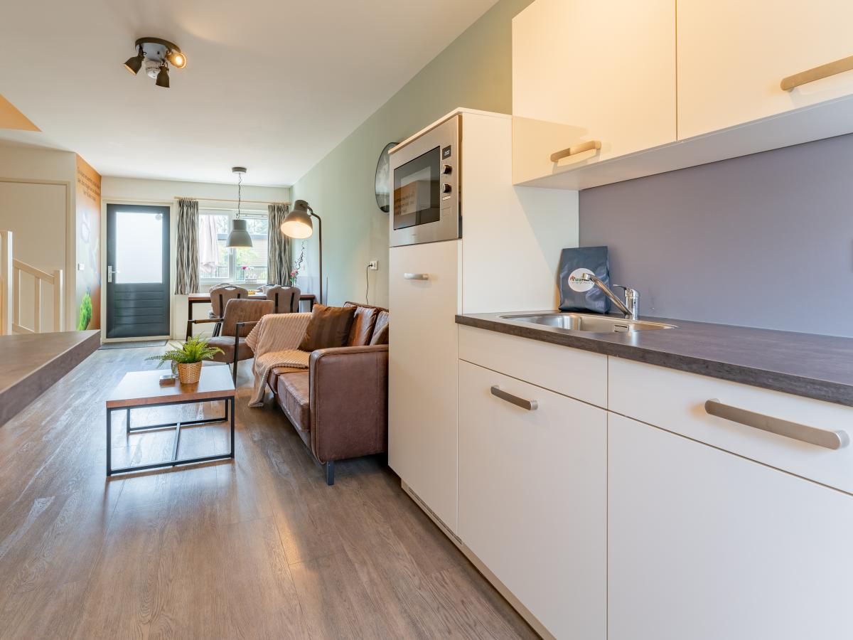 Moderne Kueche im Ferienhaus Pimpelmees in Hulshorst, Veluwe mit allen Annehmlichkeiten.