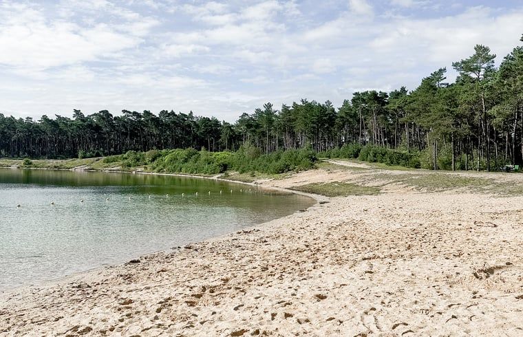 Cozy living room in Cottage in Nunspeet, Veluwe, Gelderland with a modern wood-burning stove and comfortable seating.