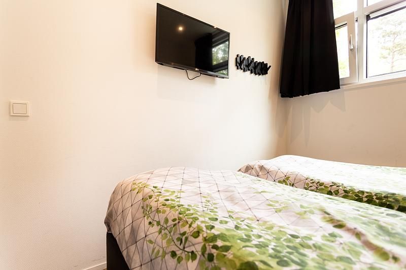 Luxus-Kueche im Modul Spezial 5 Personen Ferienhaus in Lunteren, Veluwe, Gelderland mit Holzfussboden.