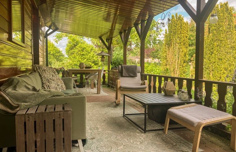 Veranda of Cottage in Lunteren, Veluwe, ideal for relaxing in nature.