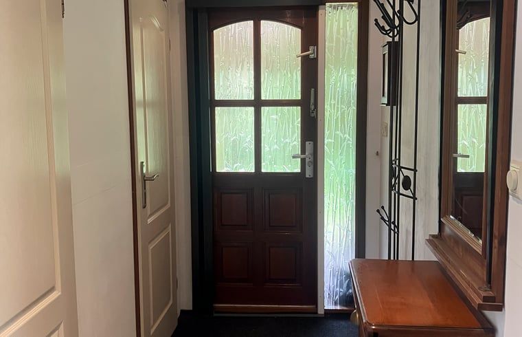 Front door of Cottage in Lunteren, vacation accommodation in Veluwe, Gelderland.