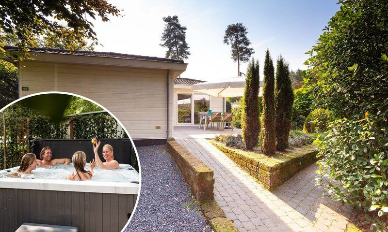 Holiday home 5 personen Wellness in Lunteren met terras en spa, Veluwe, Gelderland.