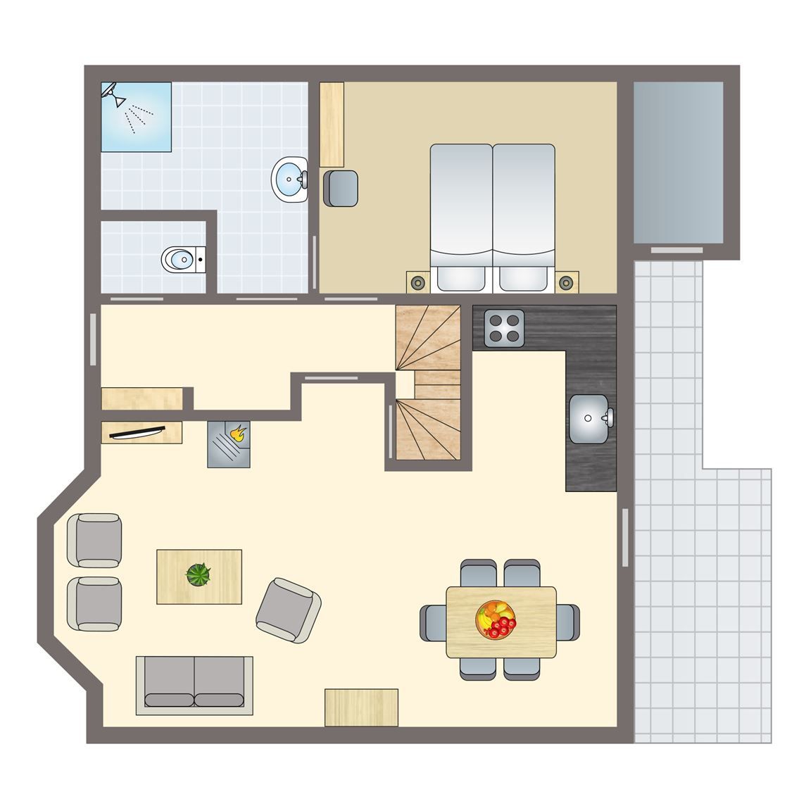 Landgoed 't Loo 6-person bungalow 6C3 in Oldebroek, Veluwe, Gelderland, surrounded by lush nature.