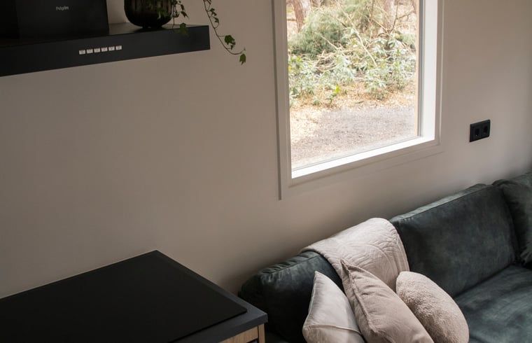 Vakantiehuisje in Uddel, Veluwe, biedt een moderne badkamer met luxe voorzieningen.