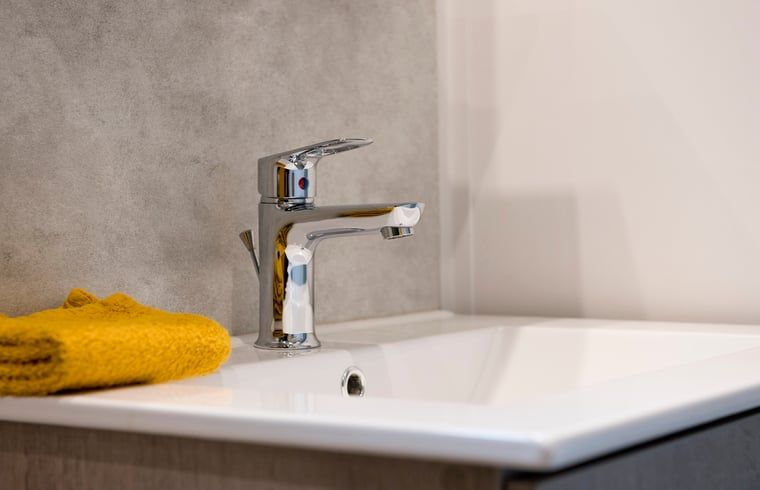 Buiteneethoek van Vakantiehuis in Rheden met uitzicht op tuin, Veluwe, Gelderland.