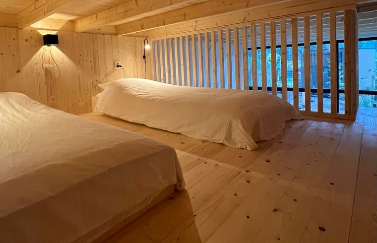 Cozy sleeping area in Holiday cottage in Lieren, Veluwe, Gelderland.