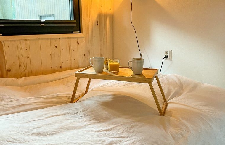 Breakfast in bed at Holiday Home in Lieren, Veluwe, Gelderland.