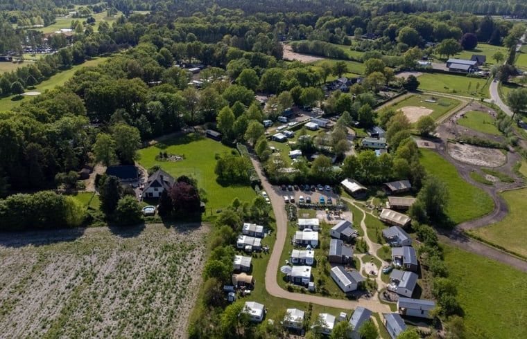 Aerial view of surroundings around Cottage in Lieren, Veluwe, Gelderland.