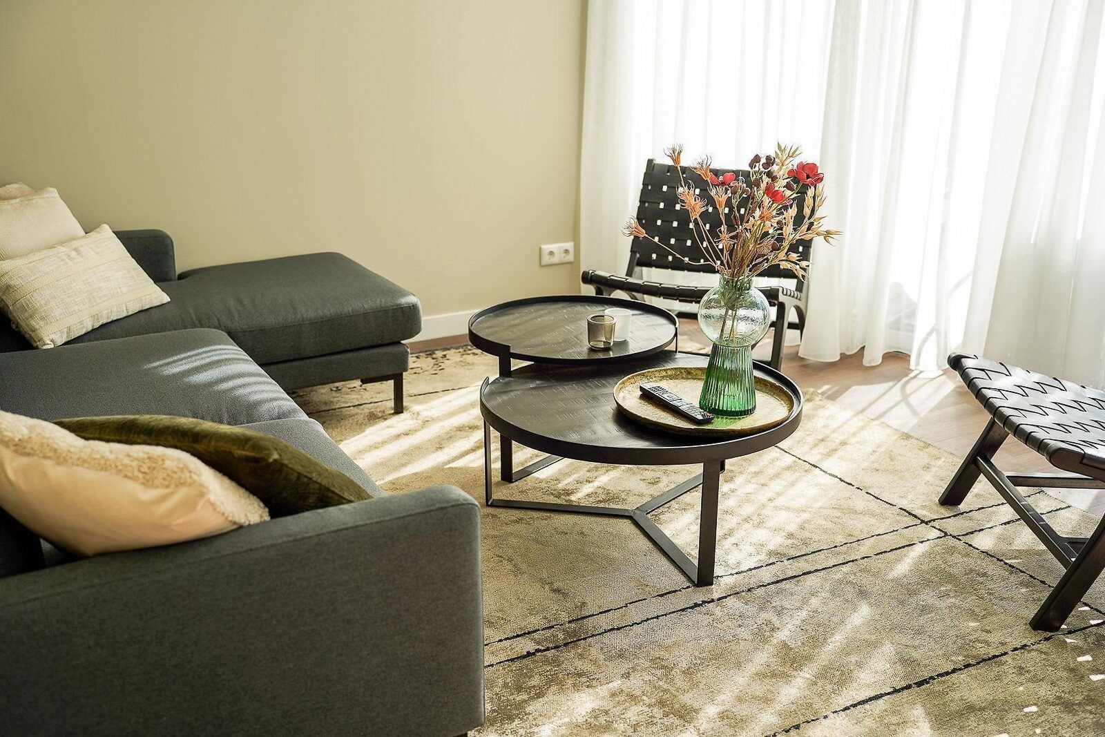 Moderne Sitzecke in Nature Villa mit Whirlpool, Wekerom, Veluwe, Gelderland, Ferienwohnung fuer 2 Personen