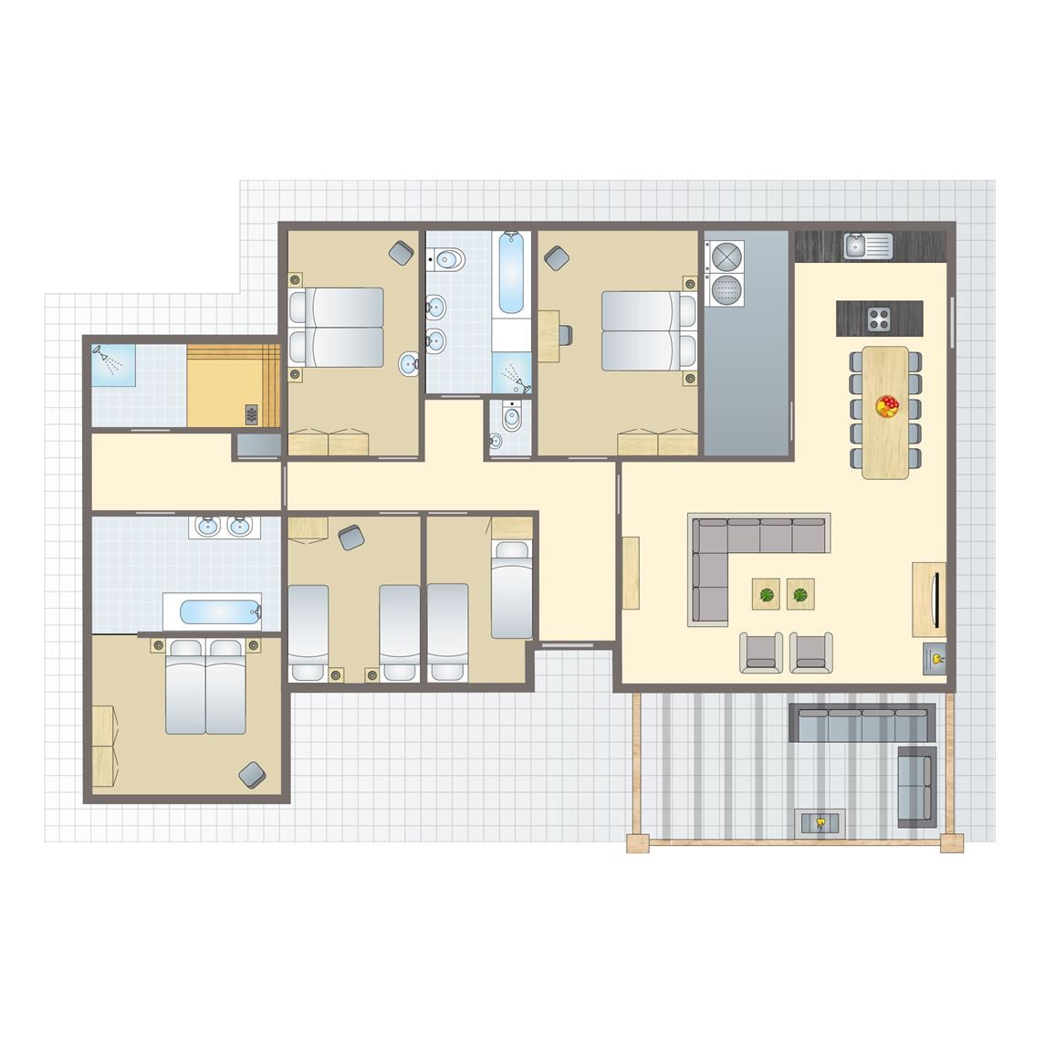 Verblijf 3260104 - Bungalow Veluwe - Coldenhove | 10-persoons bungalow | 10EL