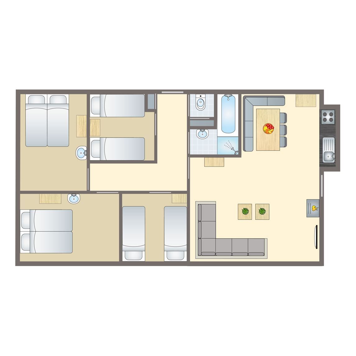 Coldenhove 8-Personen-Bungalow in Eerbeek, Veluwe, umgeben von gruener Natur.