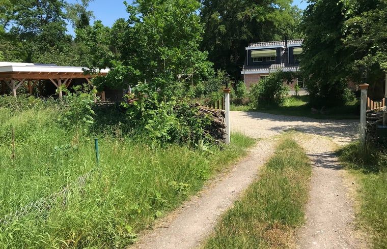 Zufahrtsstrasse zum Ferienhaus in 't Loo Oldebroek in Veluwe, Gelderland.