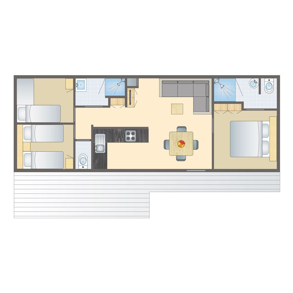 Unterkunft 3264101 - Ferienhaus Veluwe - Rabbit Hill | 6-persoons mobile home | 6MH1