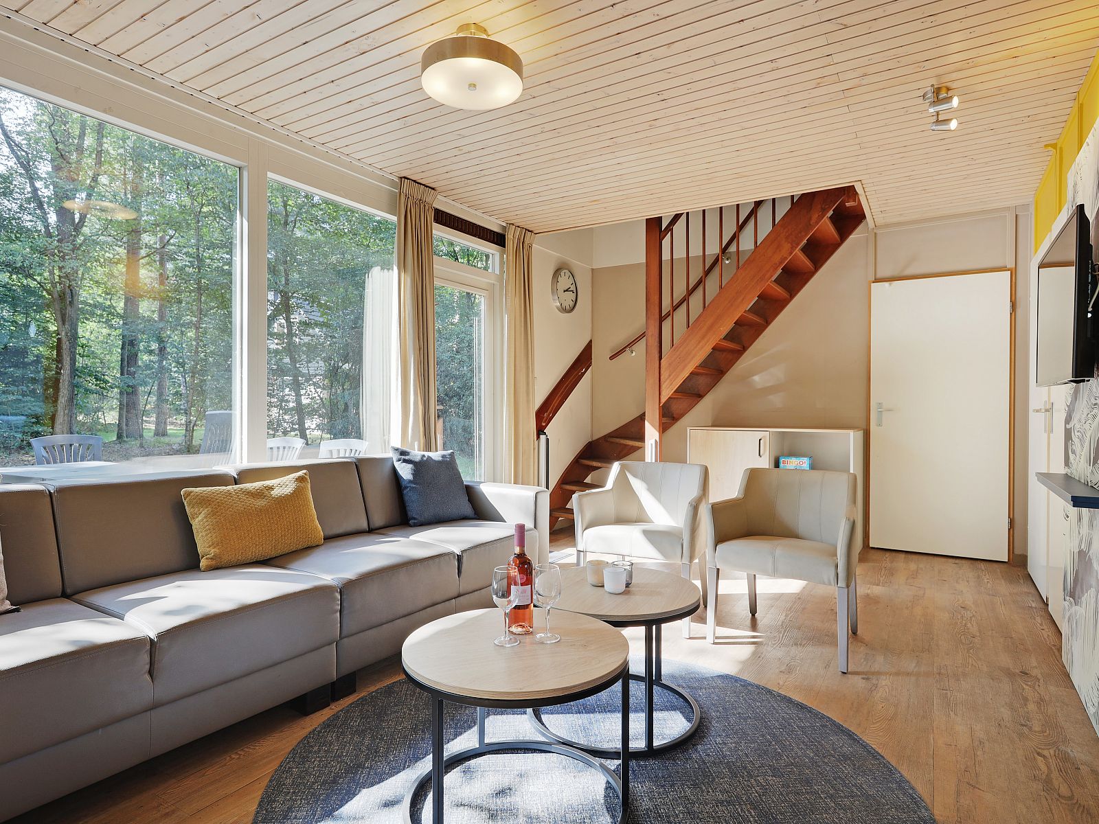 Plattegrond van de bovenverdieping van Rabbit Hill 8-persoons bungalow 8C, Nieuw Milligen, Veluwe, met slaapkamerindeling.