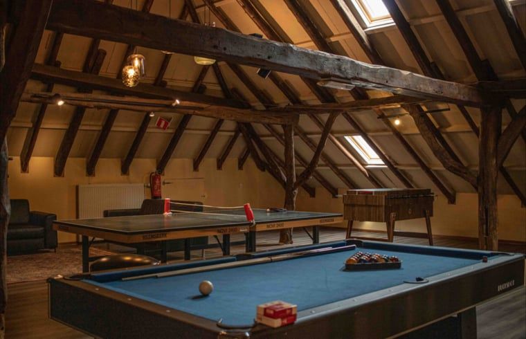 Spielzimmer im Ferienhaus in Bourtange Ferienhaus mit Billardtisch und Tischtennis in Groningen.