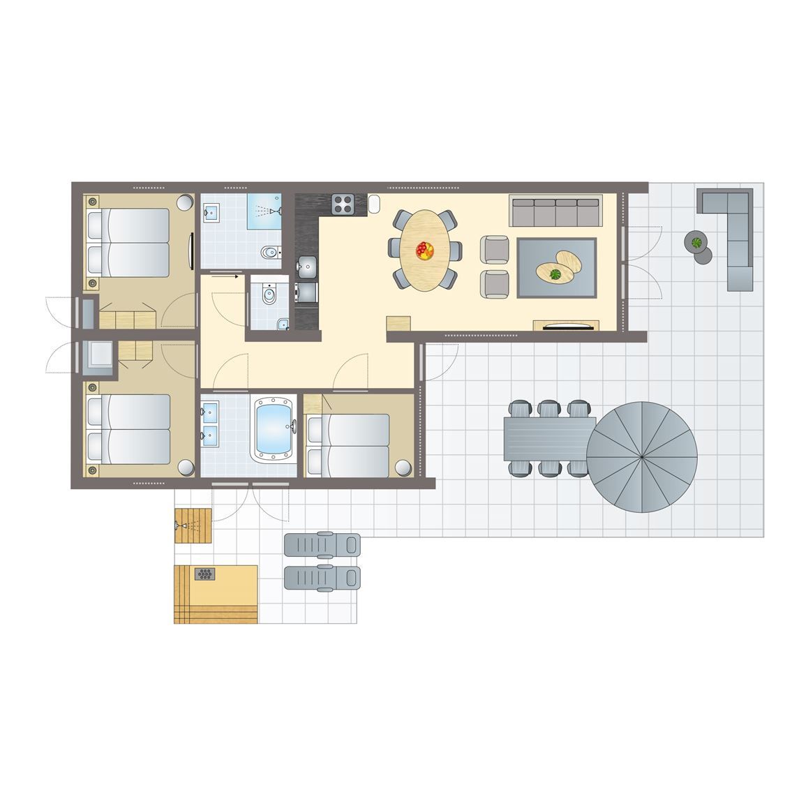 Unterkunft 350642 - Bungalow Zuidoost Groningen - 6-persoons wellness bungalow | 6ELW