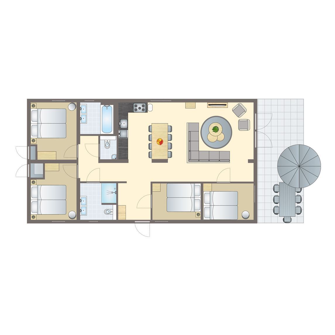 Guest house 350652 - Bungalow Zuidoost Groningen - 8-persoons woning | 8C