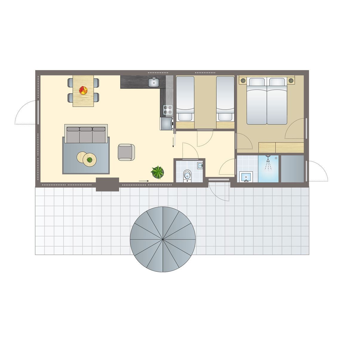 Unterkunft 350653 - Bungalow Zuidoost Groningen - 4-persoons woning | 4B3