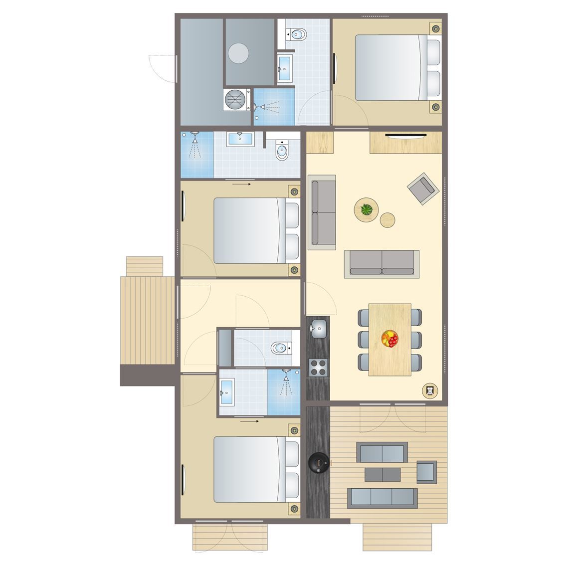 Unterkunft 351331 - Bungalow Zuidoost Groningen - 6-persoons woning | 6CE