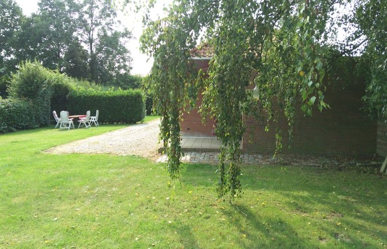 Hinterhof des Ferienhauses in Susteren, Limburg, ideal fuer Sommeraktivitaeten.