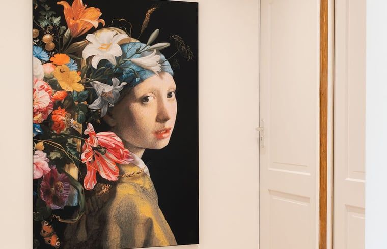 Artful decoration in the hallway of House in Meijel, Limburg.