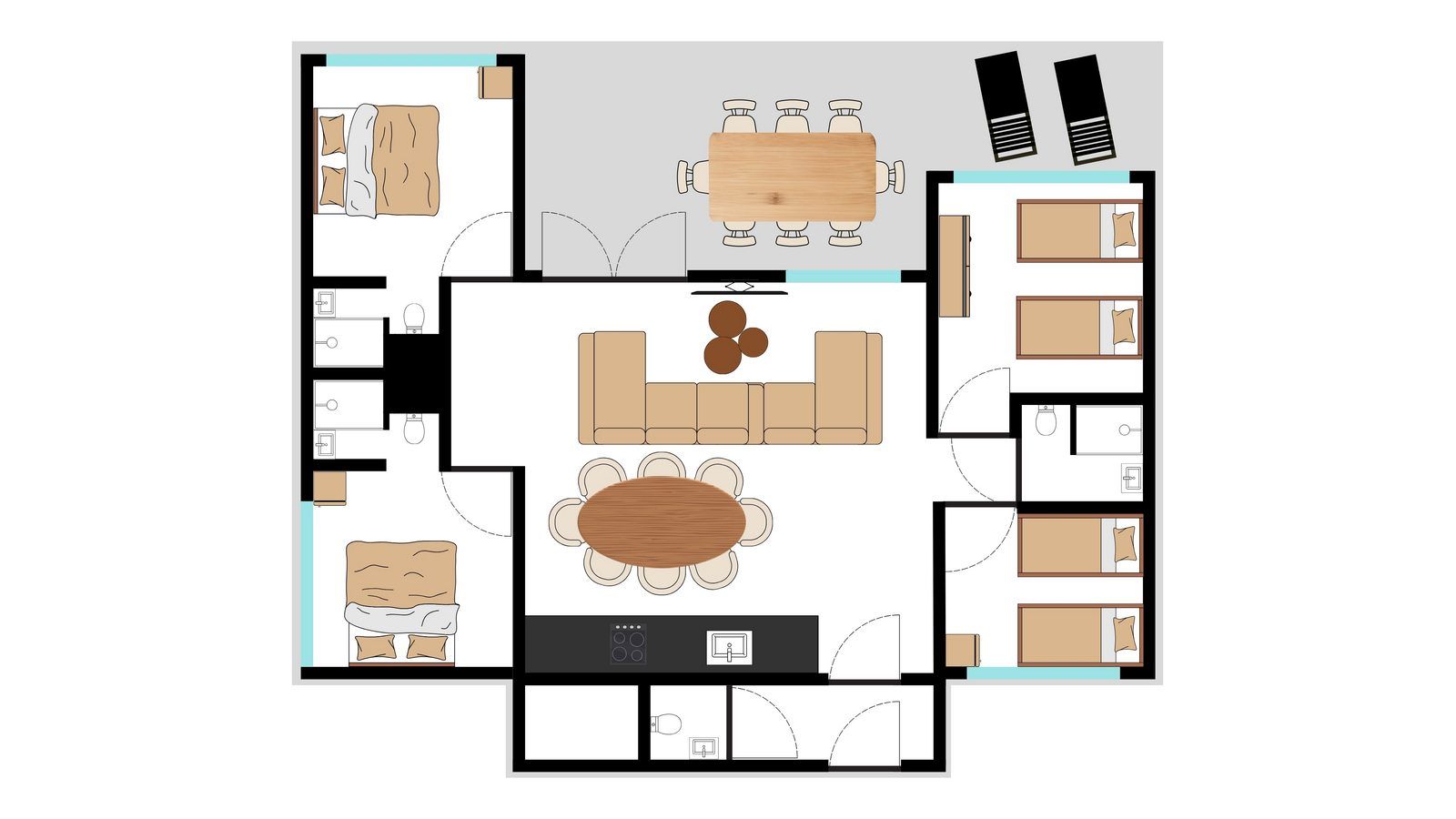 Verblijf 384023 - Vakantiewoning Noord Limburg - Bos Lodge | 8 personen