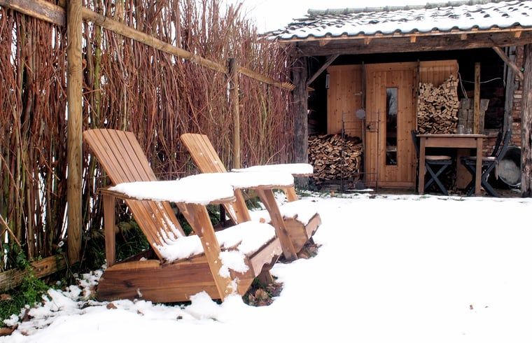 Sneeuwlandschap bij Huisje in Sevenum, vakantiehuis in Limburg.