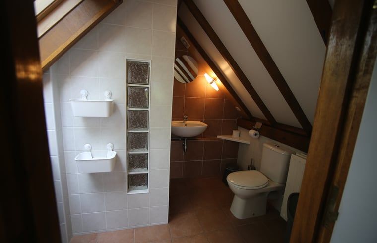 Stijlvolle badkamer in Vakantiehuisje in Schin op Geul, Zuid Limburg, Limburg.