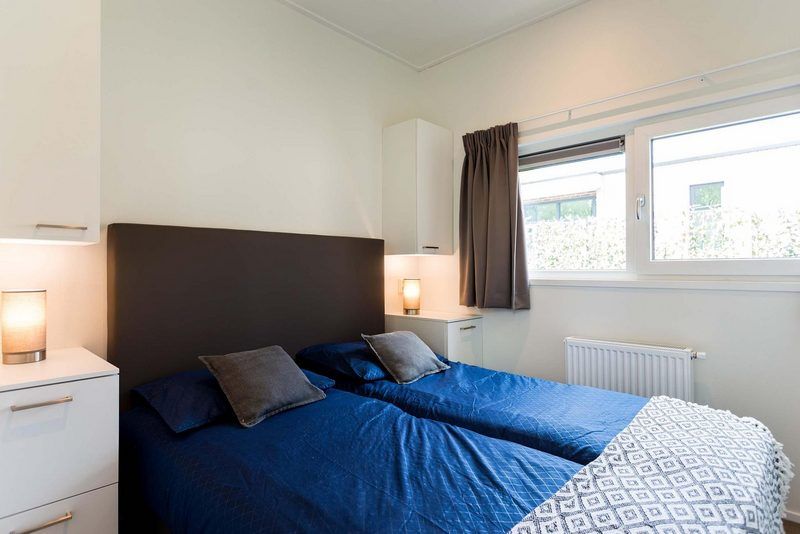 Komfortables Schlafzimmer in Modul Spezial fuer 6 Personen, Schin op Geul, Suedlimburg, bietet erholsamen Schlaf.