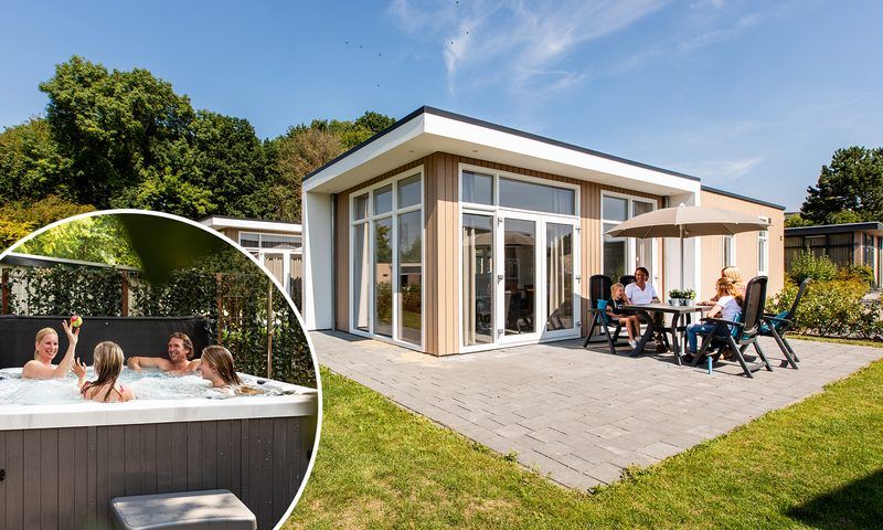 Module 5 persons Wellness Spa with terrace in Schin op Geul, South Limburg, vacation home in green surroundings.