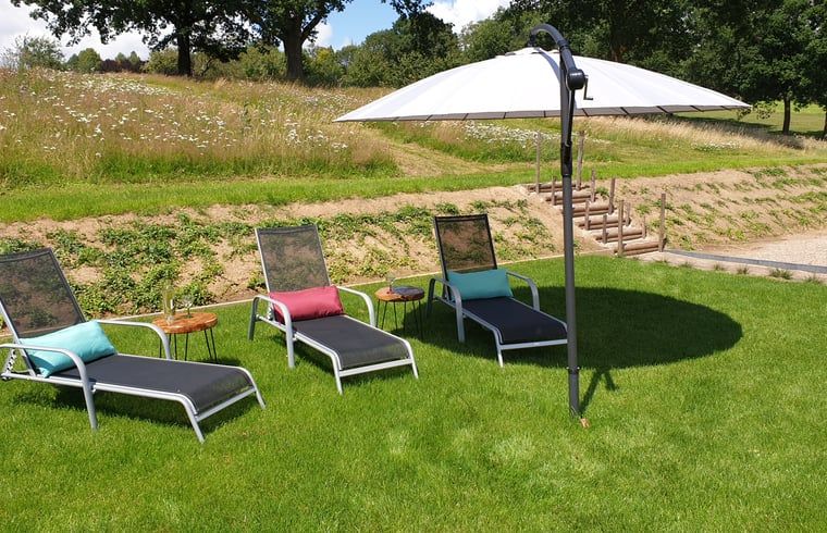 Schoene Aussicht auf die gruene Umgebung im Ferienhaus in Valkenburg aan de Geul.