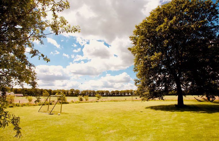 Uitgestrekt grasveld bij Vakantiehuis in De Rips, ideaal voor recreatie in De Peel.