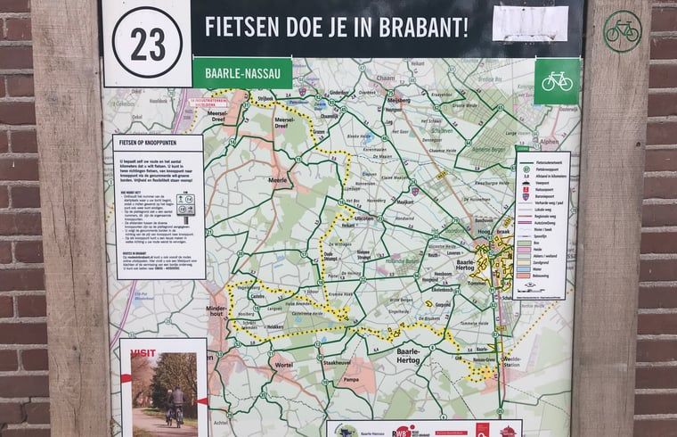 Fahrradroutenkarte Baarle-Nassau, entdecken Sie die Region vom Ferienhaus in Baarle Nassau, Nordbrabant.