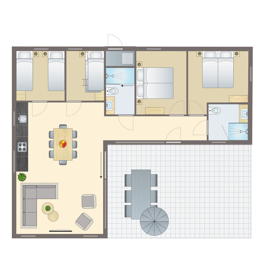 Guest house 420245 - Bungalow Hart van Brabant - 8-persoons lodge | 8B