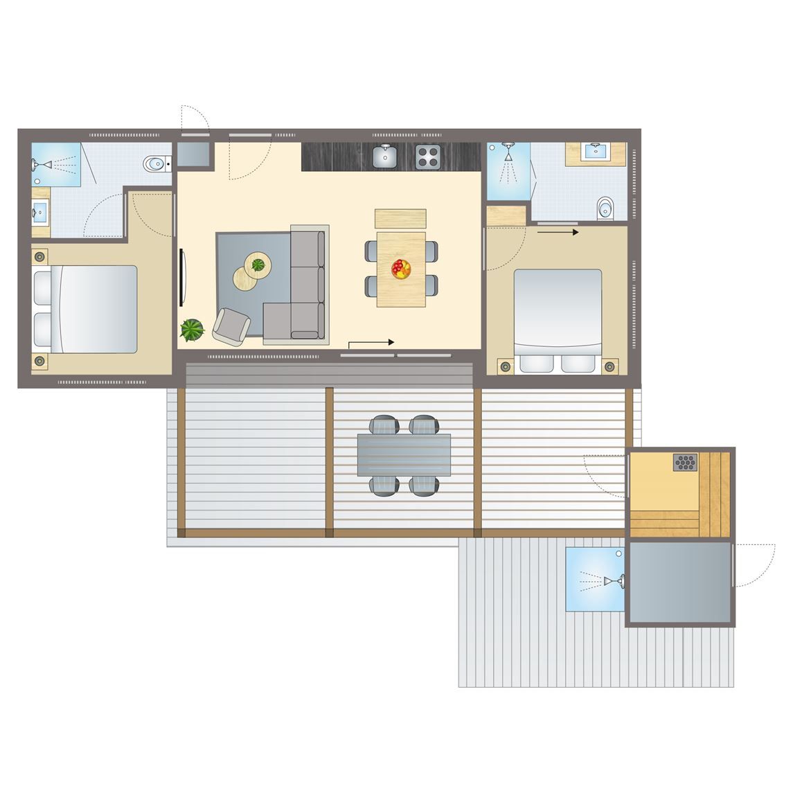 Guest house 420254 - Bungalow Hart van Brabant - 4-persoons wellnesslodge | 4BW